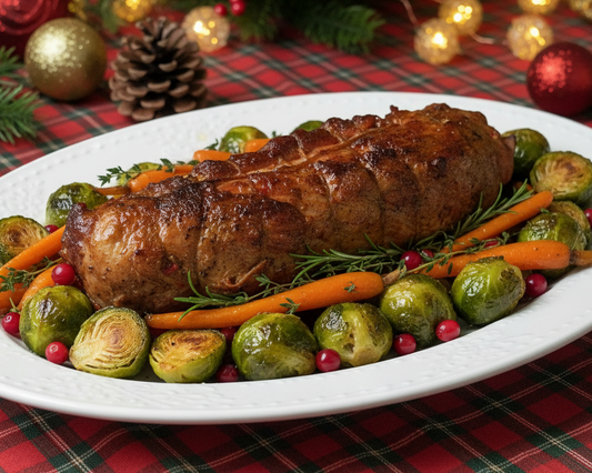 Solomillo de cerdo relleno (cocinado)